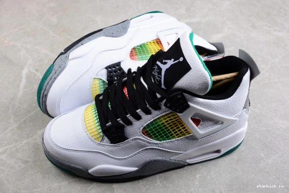 Retro AQ9129-100 Rasta Lucid Green AQ9129-100 Jordan 4 0804